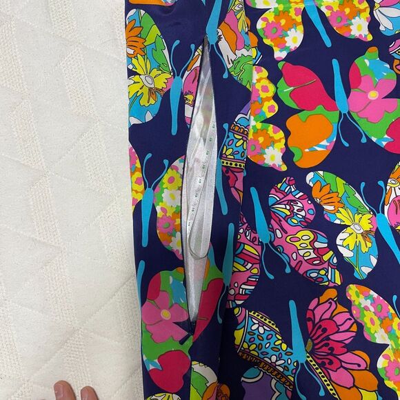 Lilly Pulitzer silk one-shoulder butterfly tank top size 2 whimsical summer - Picture 8 of 8